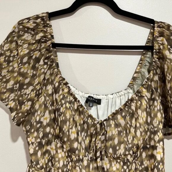 Dynamite Eliza Smocked Mini Flare Dress - Picture 5 of 8